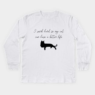 Cat Owner Life Kids Long Sleeve T-Shirt